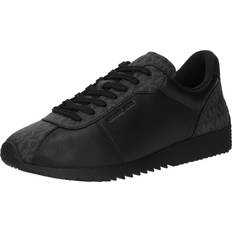 Michael Kors Men Trainers Michael Kors Rhodes Leather Shoes Flat Laces - Black