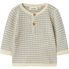 Hvid Striktrøjer Name It Pullover Bluse Lysebeige Grå - Lysebeige/Grå