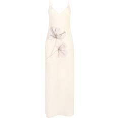 Hunkemöller Kjoler Hunkemöller Floral Lang Underkjole Satin - Hvid