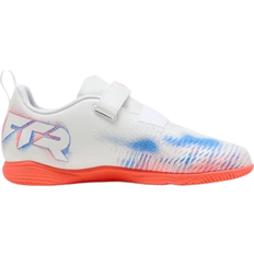 White Indoor Sport Shoes Children's Shoes Puma Youth Future 8 Play Futsal Boots - White/Black/Glowing Red