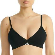 Adidas Bomull BH:ar adidas Sport Active 3 Stripes Triangle Bralette - Black