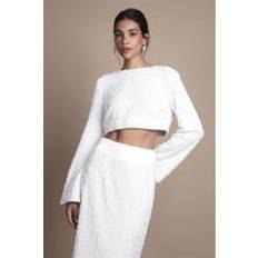 Sequins Blouses Coast Velvet Sequin Bow Back Top - Ivory