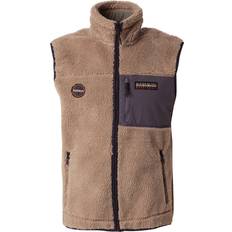 Napapijri Vests Napapijri Yupik V Fleece Vest Multicolour MCD - Brown