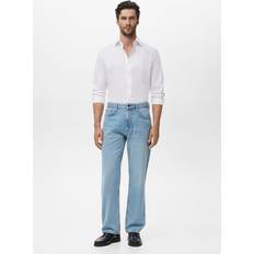 Mango White Shirts Mango Slim-Fit Cotton Shirt - White