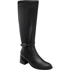 Faux Leather Boots Ravel Chatton Zip-Up Knee-High Boots - Black