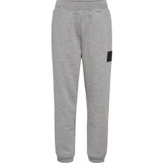 Hummel Grå Bukser Hummel Bukser HmlClean Grey Melange år (134) Bukser Bomuld