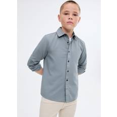 Turquoise Shirts Children's Clothing Mango Cotton Shirt Kids - Turquoise