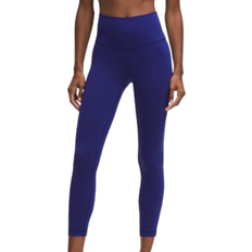 Lululemon Wunder Train Crop Leggings With Bund - Deep Sea Blue