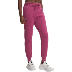 Fitness & Gym - Pink Trousers Under Armour UA Rival Fleece Women's Joggers - Fuchsia Dusk/White