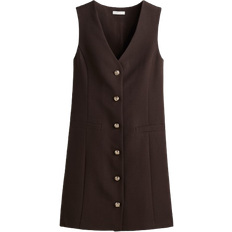 H&M Button Front Dress - Dark Brown