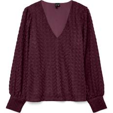 Vero Moda Blus VMBECCA - Vinröd