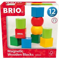 Träleksaker Klossar Ravensburger Brio Magnetic Wooden Blocks 30435