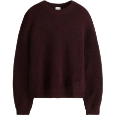 Elastane/Lycra/Spandex - Women Jumpers H&M Burgundy Rib-knit Jumper - Burgundy