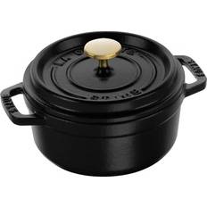 Black Other Pots Staub Cast Iron Black with lid 0.4 L 12 cm