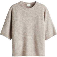 H&M Knit T-shirt - Beige Melange