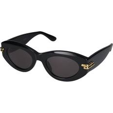 Bottega Veneta Herr Solglasögon Bottega Veneta BV1322S 001 Solglasögon Acetat Svart Grå