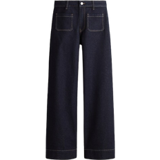 H&M Wide High Jeans - Dark Denim Blue