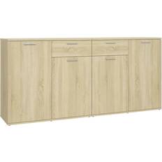 vidaXL Skänk Sonoma-ek 160x36x75 cm Konstruerat Trä Sideboard 160x75cm 2st
