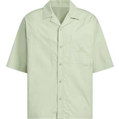 Adidas Men Shirts adidas GFX Loose Fit Button-Up Short Sleeve Shirt - Magic Yellow Green