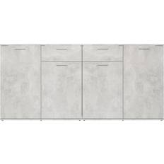 vidaXL 3074931 Concrete Gray Sideboard 160x75cm 2pcs
