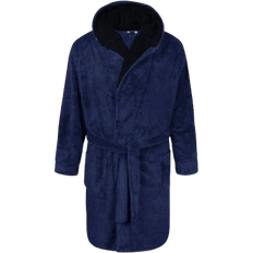 Newquay Super Soft Dressing Gown With Hood - Navy
