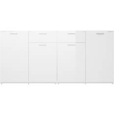 vidaXL 3074933 White High Gloss Sideboard 160x75cm 2pcs