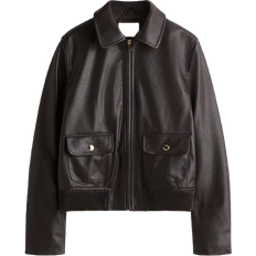 H&M Coated Jacket - Mörkbrun