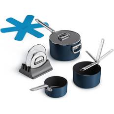 Joseph Joseph Space Kastrullset 3 Delar Blå Set med lock 3 delar