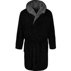 Duke Newquay Super Soft Dressing Gown With Hood - Black
