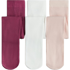 Enfärgade Strumpbyxor Barnkläder H&M Finstickad Strumpbyxa 3-Pack - Rosa/Lila/Vit