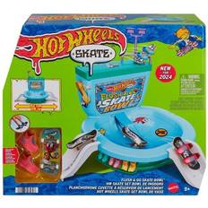 Fingerskateboards på rea Hot Wheels Hot Wheels Skate-fingerbräda, skejtset i toalettskål, Flush & Go-skejtpark med en exklusiv bräda och ett par skor, HXL16