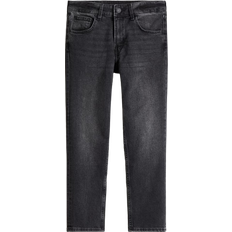 Spandex Bukser Børnetøj H&M Vasket Relaxed Jeans Tapered Fit - Sort