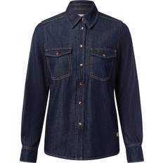 Denim/Jeansstof Skjorter Mos Mosh Denim Shirt - Dark Blue