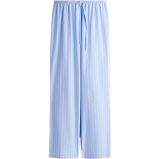 H&M Cotton Pyjama Bottoms - Light Blue/Striped