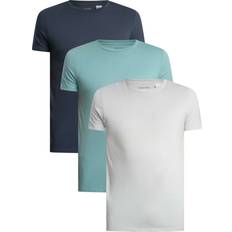 Calvin Klein Blåa Överdelar Calvin Klein Underwear Crewneck T-Shirt 3 Pack - Marinblå/Grå/Blå
