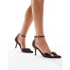 Heels & Pumps New Look Buckle Trim Heeled Shoe Vegan - Burgundy