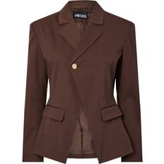 Dame - Oversized Blazere Pieces Pcjammi LS Oversized Blazer WVN D2D - Brun