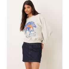 Wrangler Sweatere Wrangler Gråmeleret Sweatshirt Med Cowboyprint - Neutral