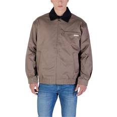 Calvin Klein Bruna Kläder Calvin Klein Bomull Dragkedja Blouson Jacket - Grey