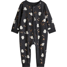 Stjerner Nattøj H&M Patterned Sleepsuit - Grey/Ghosts (1200792036)