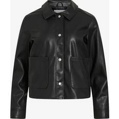 Kunstlæder Tøj Vila Overgangsjakke Vihellium Short Jacket - Sort