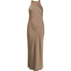 Cut-Out Klänningar Vila Viravenna Satin Midiklänning - Brun