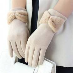 Beige - Women Gloves Shein Women's Winter Gloves With Thermal Lined Touchscreen Finger Tips - Multicolore