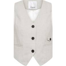 Hvid Veste Co'Couture Lisacc Linen Tailor Vest Blazer - Hvid