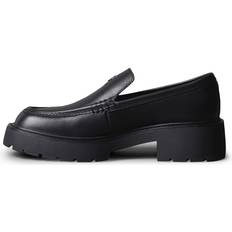 Calvin Klein Jeans Leather Platform Loafers Med Bred Klack - Black