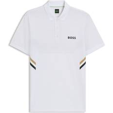 Men - Running Polo Shirts BOSS Mens Golf Paule Polo Top - White