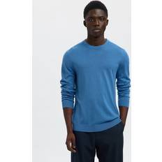 Selected Merinould Sweater Med Rund Hals - Navy