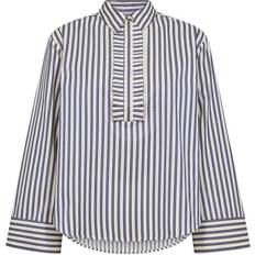 Dame - Stribede Bluser Co'Couture Samsoncc Stripe Frill Shirt - Navy