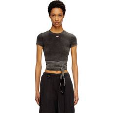 Cut-Out T-shirts Diesel T-Bunny-Tail-R1 Denim T-Shirt - Svart