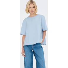 Cut-Out Bluser Only Dame Top Bluse - Lyseblå